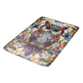 Uil Glas in lood geïnspireerd Badmat (Gekanteld)