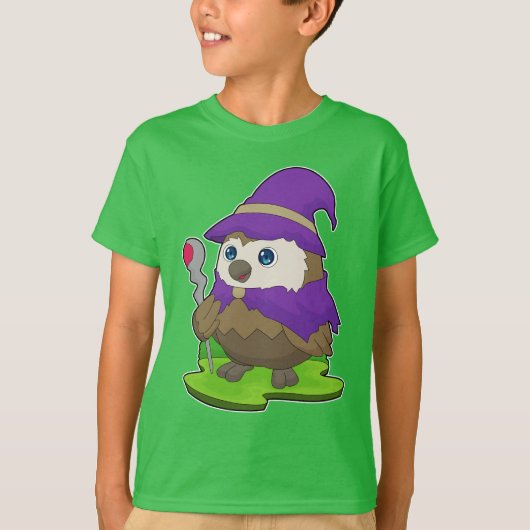Uil Halloween Witch T-shirt (Voorkant)