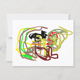 Uil herfst fun park briefkaart