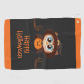 Uil/Herfst/Herfst/Halloween/pompoen Golfhanddoek (Horizontaal)