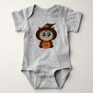 Uil/Herfst/Herfst/Halloween/pompoen Romper