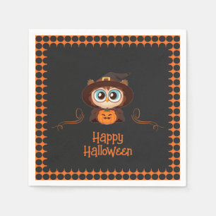 Uil/Herfst/Herfst/Halloween/pompoen Servet