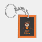 Uil/Herfst/Herfst/Halloween/pompoen Sleutelhanger (Voorkant Links)