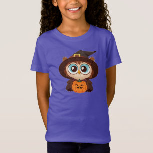 Uil/Herfst/Herfst/Halloween/pompoen T-shirt