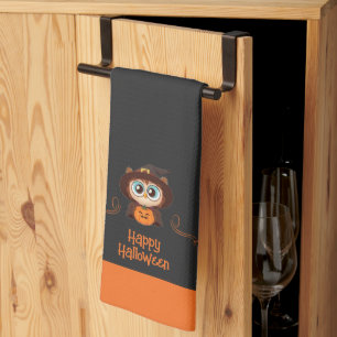 Uil/Herfst/Val/herfst/Halloween/pompoen Theedoek