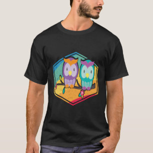 Uil Hoodie Retro Stijl T-shirt