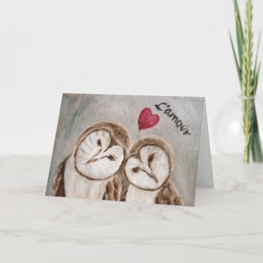 Uil houdt altijd van je Valentijn Kaart (Voorkant)