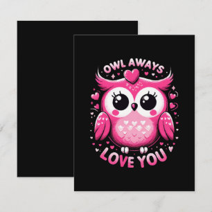 Uil houdt altijd van jou - Valentijnsdag RSVP Kaartje
