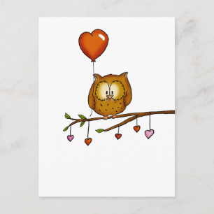Uil houdt van je - Valentijnsdag cadeau Feestdagenkaart