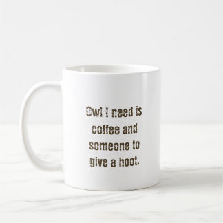 "Uil I need" koffie mok