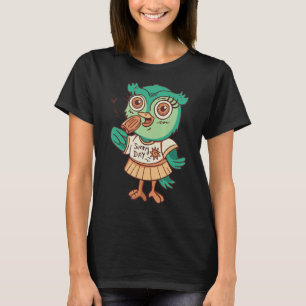 Uil Ice Cream Food Zoo Dieren Kinderen Uilen T-shirt