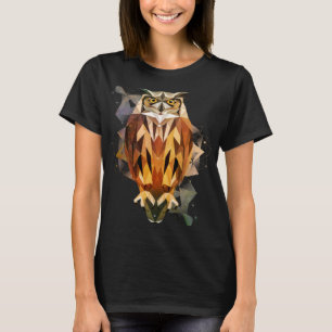 Uil Ik Koel Laag Poly Uil Vogel T-shirt