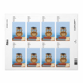 Uil illustratie etiket (Full Sheet)