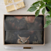 Uil in bloemen 1 Decoupage papier (Geschenk)