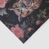 Uil in bloemen 2 Decoupage papier (Detail)