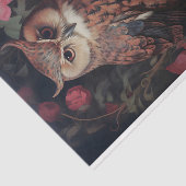 Uil in bloemen 3 Decoupage papier (Detail)