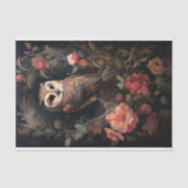 Uil in bloemen 4 Decoupage papier (Voorkant)