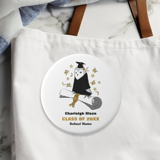 Uil in de kleuterschool / kleuterschool Afstuderen Ronde Button 7,6 Cm