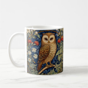 Uil in de tuin William Morris stijl Koffiemok