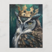 Uil in een kroon briefkaart (Voorkant)
