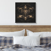 Uil in Heilige Geometrie Samenstelling Canvas Afdruk (Insitu (Slaapkamer))