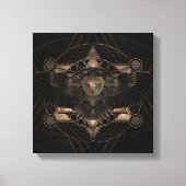 Uil in Heilige Geometrie Samenstelling Canvas Afdruk (Voorkant)
