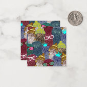 Uil in kroon notitiekaartje (Voorkant / Achterkant in situ)