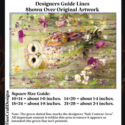 Uil in Meadow of Wildflowers EE4L Decoupage Tissuepapier