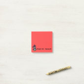 Uil in ridderharnas vierkant post-it® notes (Op bureau)