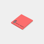 Uil in ridderharnas vierkant post-it® notes (Schuin)