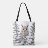 Uil in Sneeuw Draagtas (Achterkant)