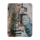 Uil in Sneeuwmagneet Magneet (Verticaal)