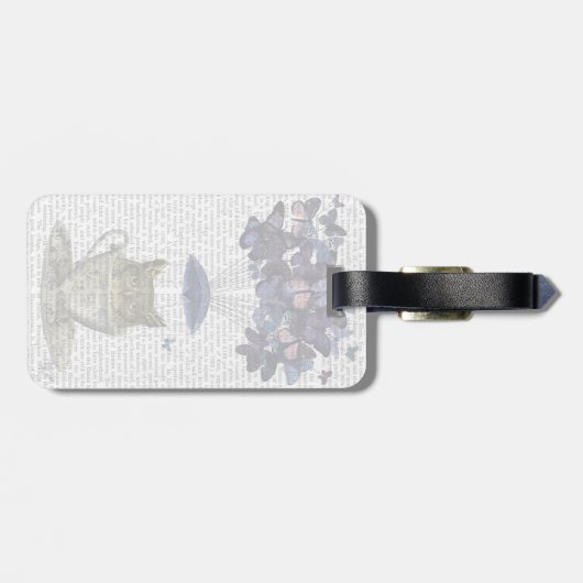 Uil in Theekopje Bagagelabel (Achterkant horizontaal)