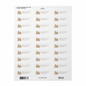 Uil Kerst retour adres labels (Full Sheet)