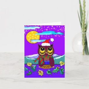 Uil Kerst Schattigee Christelijke Kunst Creationar Feestdagen Kaart