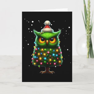 Uil Kerstboom Uilen Kerstboom Decoratie Prettig Ke Kaart