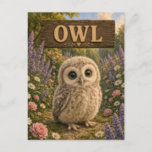 Uil Knuffel Baby Verhaalboek Nursery Dier Briefkaart