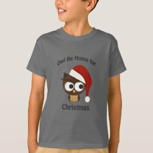 Uil komt met Kerstmis thuis! T-shirt