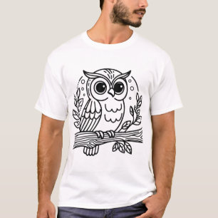 Uil kunst t-shirt