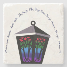 Uil Lantaarn Stone Onderzetter