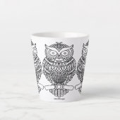 Uil - Latte mok (350ml) (Voorkant)