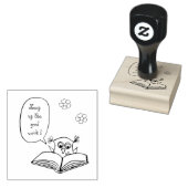 Uil leraar aangepaste houtkunst stempel (Gestempeld)