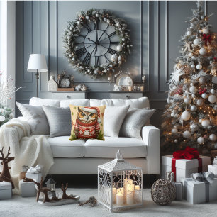 Uil leuk Kerstmis Kussen