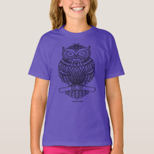 Uil (levendig) - Basis T-shirt voor meisjes