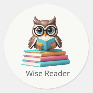 Uil lezen boek Leuke dierlijke Sticker