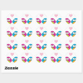 UIL LIEFDE :: helder meisje + jongen Ronde Sticker (Vel)