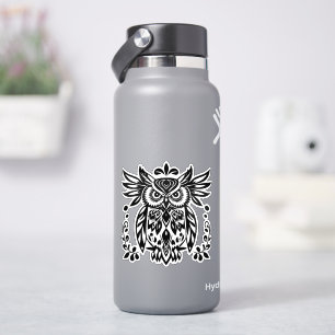 Uil Liefhebbers Rustieke Bossen Zwart Wit Boheems Sticker