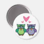 Uil Love Magnet Magneet (Voorkant / Achterkant)