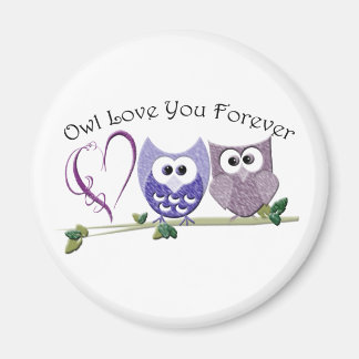 Uil Love You Forever, Leuke Uilen en Hart ontwerp Magneet