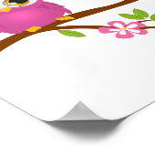 Uil meisje op tak poster (Hoek)